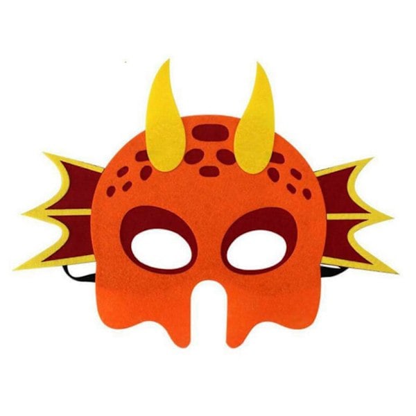 \"QD\" Nye dinosauriemasker ansigtsmasker filt børn mode legehus legetøj kreative festspil rekvisitter 12 stk. nye drenge piger