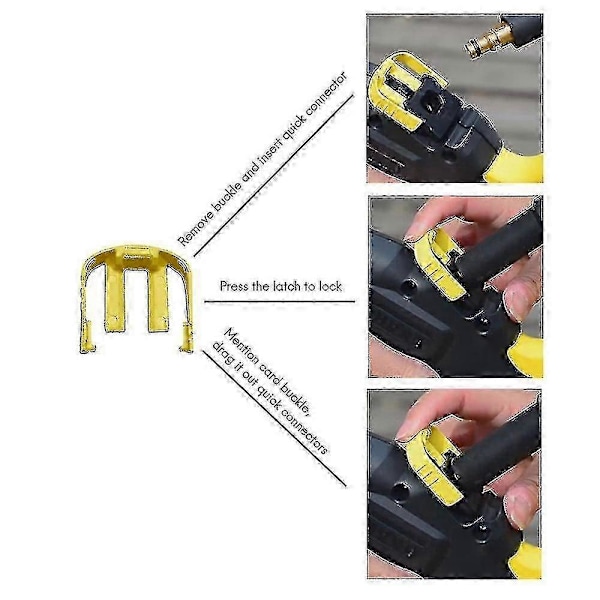 2 set För Kärcher K2 K3 K7 Högtryckstvätt Trigger Slang C Clip Clamp_ufo