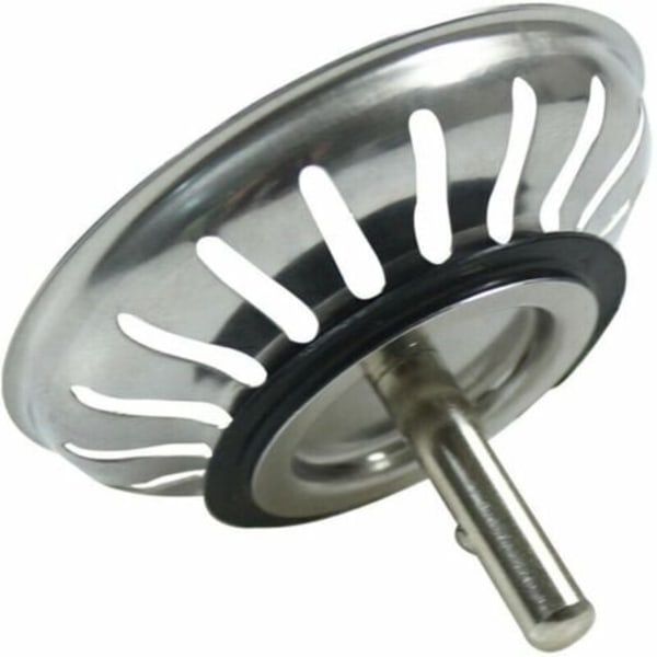 QU/80mm Diskho Sil Korg - Universal Rostfri Sil, Pop-Up Korgpropp, Diskmaskinsäker, Ingen Tilstoppning eller
