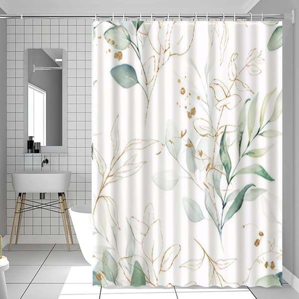 Duschdraperi, Vattentätt Duschdraperi för Badrum 180x180 cm – Vattentätt, Grön, Mögelresistent