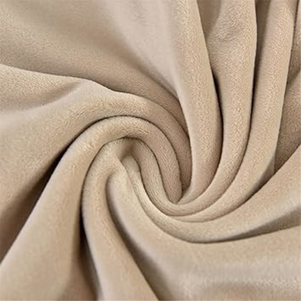 QD-(Beige, 1 st) Skandinaviska stolsöverdrag stretch sammet lyx