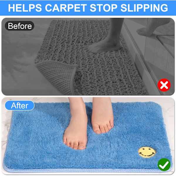 QU)(Vit) 8-pack Halkskydd för Mattor, Anti-Slip Mattgrepp som Håller Din Matta På Plats för Kök Sovrum Li