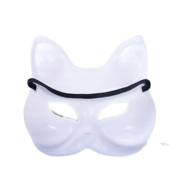 Kattmask, plast, vit[f2]
