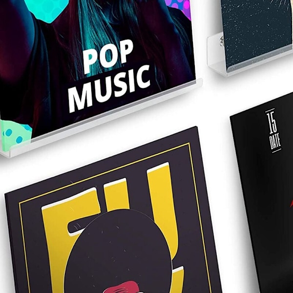 Vinyylilevyjen seinähyllysetti, 6 albumipidintä seinälle ripustettavaksi - Hyllyt albumeille tai lastenkirjoille