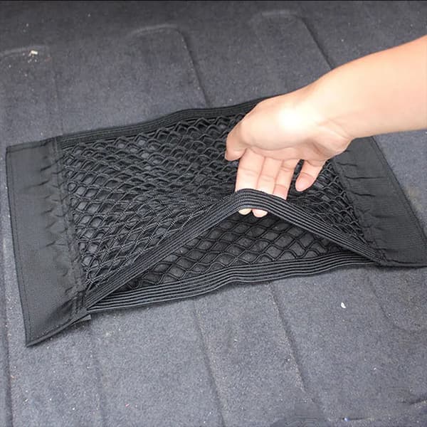 Bil Dobbelt Netting Bagasjerom Oppbevaring Netting Bilgjenstand Fast Netting Bil Organisering Oppbevaring Elastisk Stropp 25x25cm