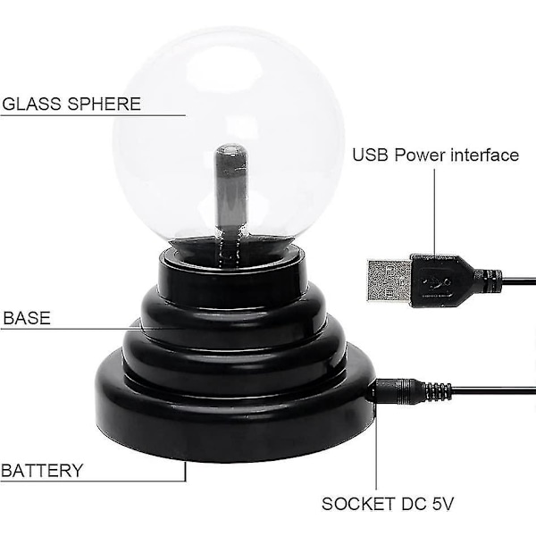 Ysdsy Plasmaboll/Plasmalampa/Plasmalampa, Plasma Elektrisk Nebulosa Blixtboll, Känslig för Beröring