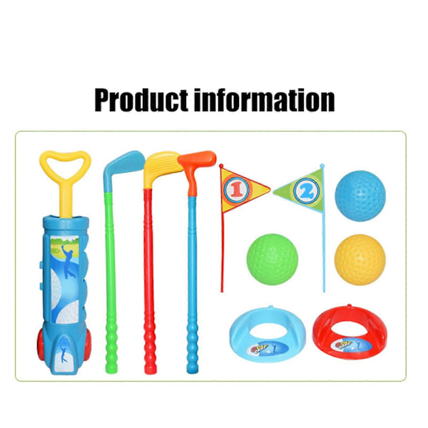 Pro Set -leikkisetti lapsille, taaperoille, mailoille, lipuille, harjoituspalloille, sisäurheiluun, urheiluleluihin, golf-leluihin
