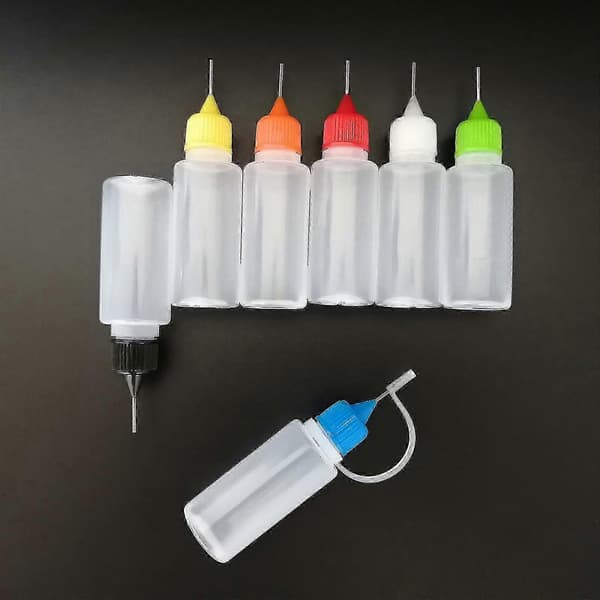 10 x 10 ml plastik klembare applikatorflasker med nål, ideel til præcis væskedispensering