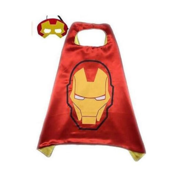 Superhero Cosplay -viitta ja naamio lapsille Halloween-asuun Iron Man Iron Man Iron Man Cloak + eye mask