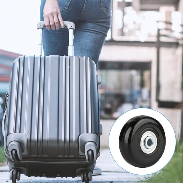 Pakke med 4 kufferthjul, erstatningshjul til bagage | Reservedele til kufferthjul 45 mm, gummihjul til bagage