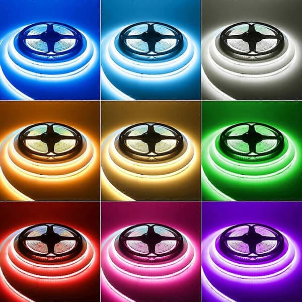 220v Cob Led Strip Lys 5m-50m, Supersterk 240 Leds, Fleksibel Teip, Ra90 Pink 50m