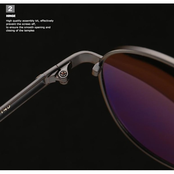 Nya UV-skydd polariserade solglasögon, herr solglasögon körglasögon, pilotglasögon, omfattande förpackningsskydd{f2} BLACK/SILVER
