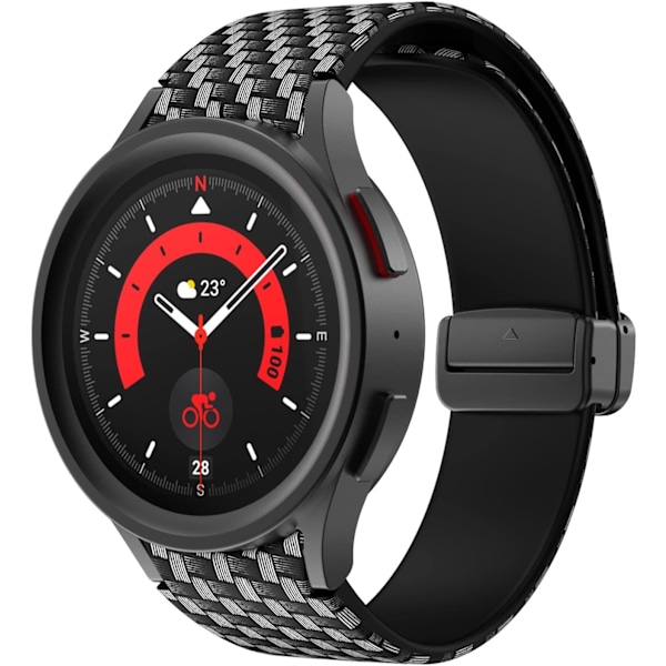 Urheiluranneke Yhteensopiva Galaxy Watch 7 FE 6 5 4 -rannekkeen 40mm 44mm/Galaxy Watch 5 Pro -rannekkeen 45mm hihnan kanssa, ei rakoja, pehmeät silikoniset vaihtorannekkeet