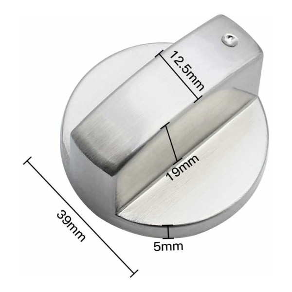 Universal Metallreglageknappar Gashällsknapp 6mm Universal Reglageknappar Spisknapp för Gashäll Spis Ugn Häll (6 st) LO-Ron