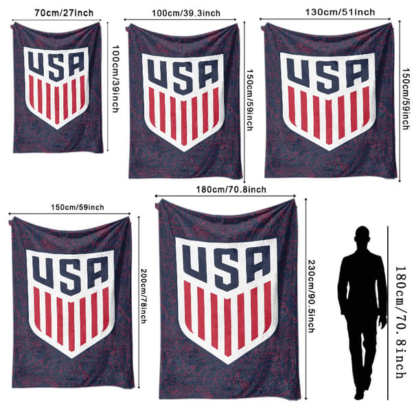VM 2026 Norge Flag Fodbold Fan Støtte Flonel Tæppe 150×200