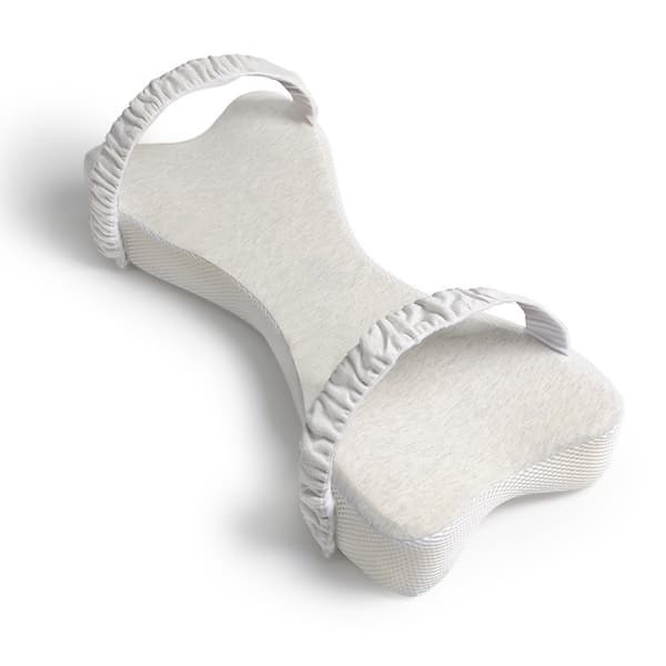 Kneepute i minneskum – Benstøttepute for smertelindring ved sidesoving Light gray