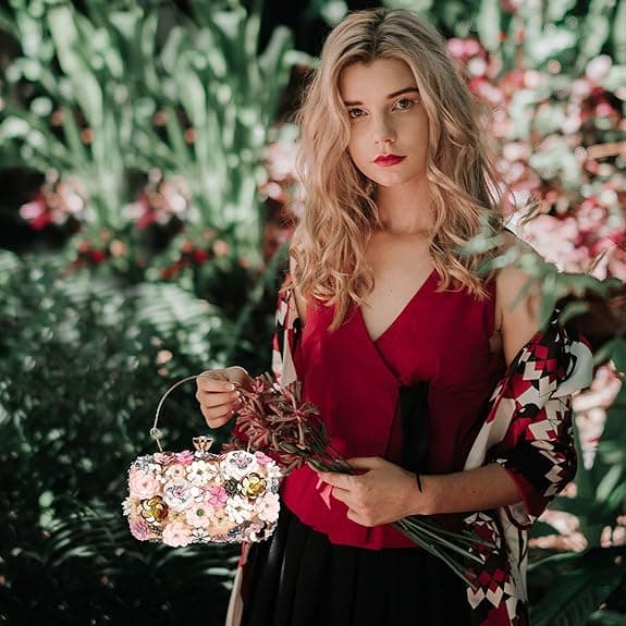Elegant Dame Skuldertaske Aften Clutch Taske Guld Farve Mode Tilbehør