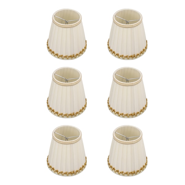 6 st Små Lampskärmar Säker Mjuk Enkel Installation Modern Lätt Bordslampskärm för E14 Glödlampa Sovrum Hotell 1.2