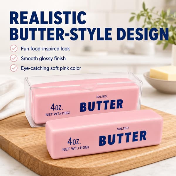 Krämig Smör Squishy Stick ASMR Långsamt Stigande Pärlfylld Kläm Skrivbordsdekoration Present för Vuxna (Rosa Smör){f2} Pink Butter
