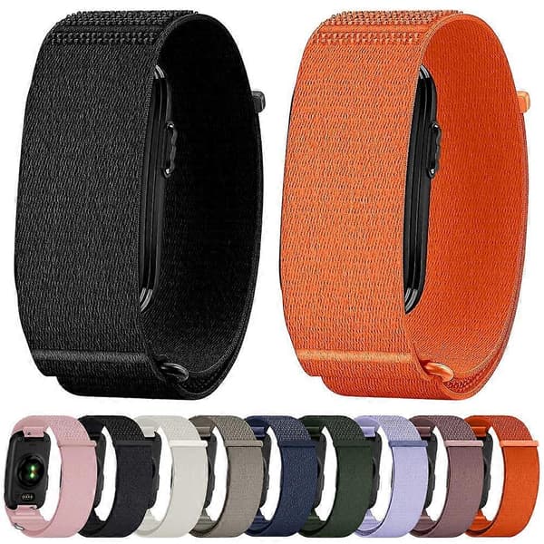 Garmin CIRQA Smart Band xDfind -punottu nailoninen tarranauhakello Starlight S-M Wrist Circumference 120-200mm