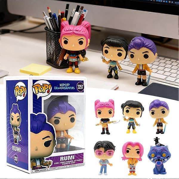 K-pop Koreanska Idol Demon Hunters Actionfigurer Set - Vinyl Samlarobjekt | Unik Presentidé för Fans 6pcs