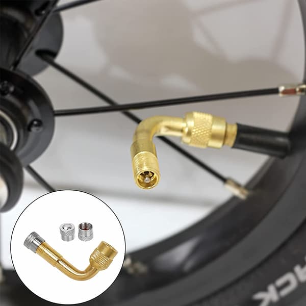 2-pack vinklad mässingsventil för bil, motorcykel, skoter och cykel