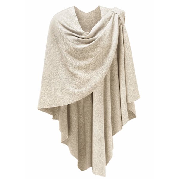 Stor krydsfront cape sweater wrap top strikket elegant tørklæde cape efterår vinter stil til kvinder