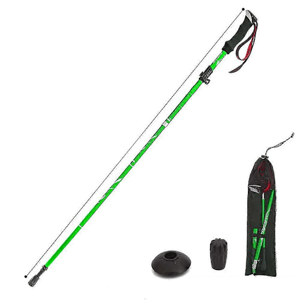 5-delt Foldbar Vandrestav Gåstav Vandring Naturehike Antishock grøn{F2] green 95-110cm