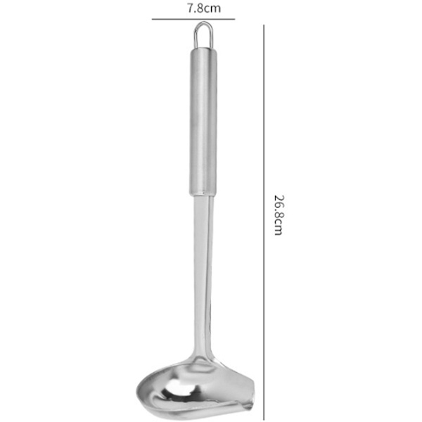 Sovseske med tud - 2-pak rustfrit stål sovseske 26,8 cm - Serveringsske til saucer og supper med krog