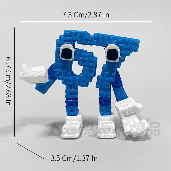 Brainrot Steal Figur – Rolig Meme Skrivbordsprydnad Nyhet Dekoration Samlarleksak*6-7 Brain Rot Blå Vit* 6-7 Brain Rot Blue White