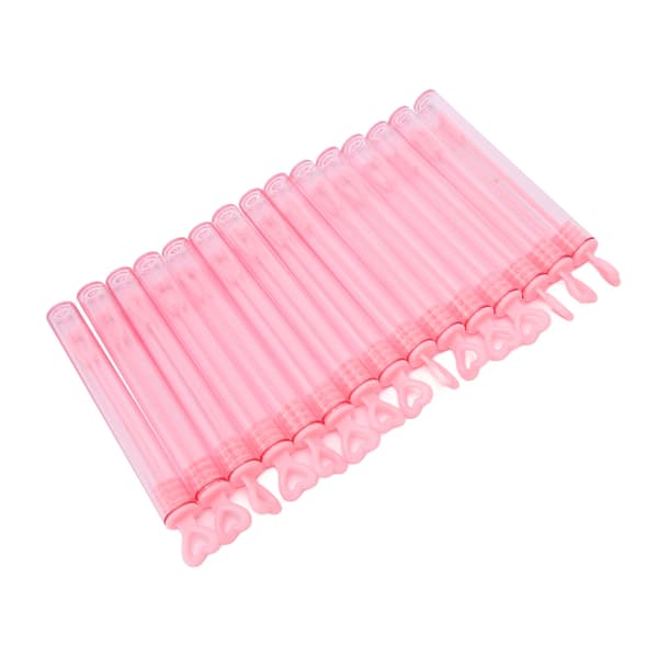 50 st Mini Bubbelstavar för Barn Hjärtformade Rosa Transparenta Bubbelstavar Partyfavörer för Spelbelöningar Bröllop