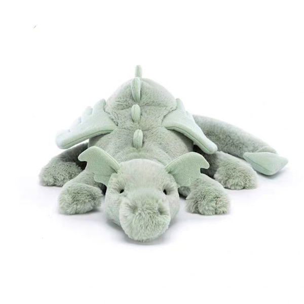 Jellycat Snødrage Kosedyr, Enorm 66 cm - Mytisk Plysjleke - Klassisk Barnegave{f194}