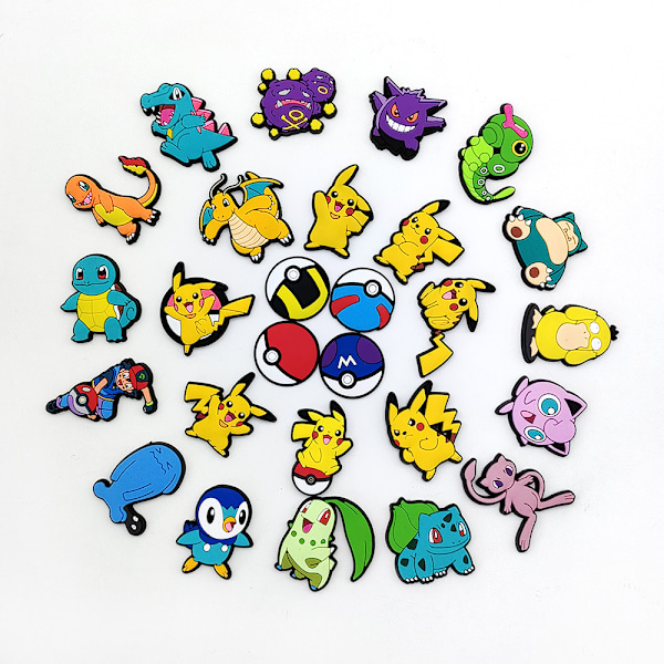 27 Stykker 3D Træsko Sandal Tilbehør Sko Charms Søde Sko Charms-FS2-