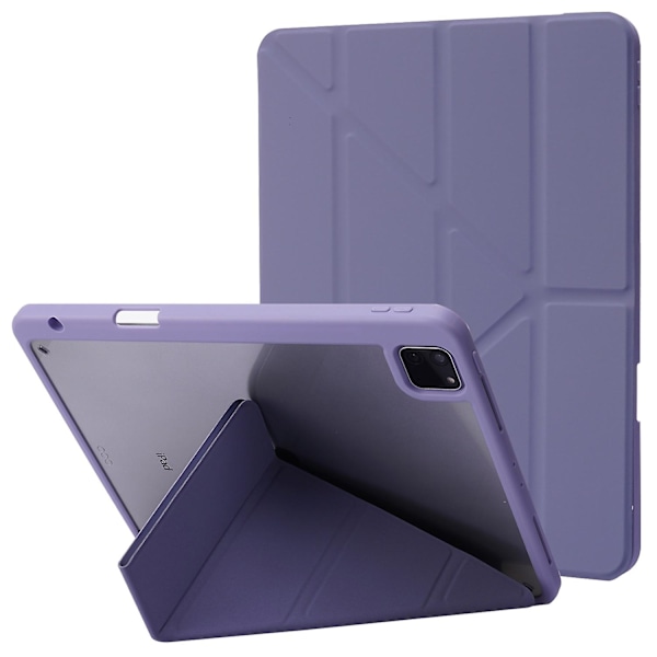iPad Pro 13 (2024) Kotelo Origami-jalustalla Nahkainen Tablettisuoja Automaattisella Herätys/Lepotilatoiminnolla - Violetti Monivärinen Multicolor Purple