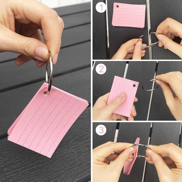 {hw} 1000 stk. A8 Kort Vokabular Kort Indeks Kort med 10 Binderinge Flash Cards Flash Cards Flash Cards Flash Cards
