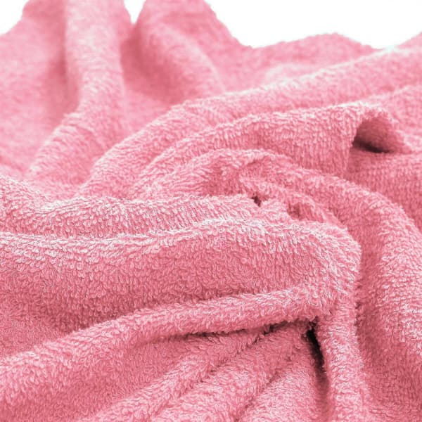 Badehåndkle med hette til barn, 100 % bomullsfrotté badekåpe for gutter og jenter 128 Baby Pink 10-13 Years