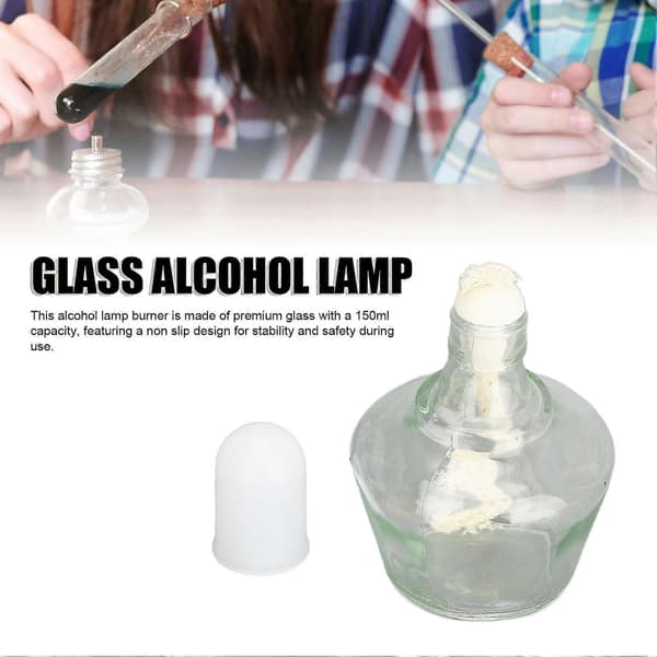 150ML Glas Alkohollampe Brænder med 5 Væger & 1 Tragt