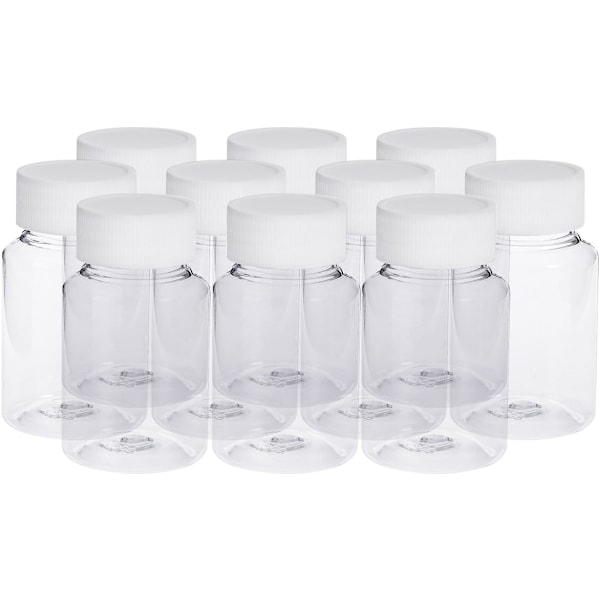 80ml Tomme Plastflasker Klare Flasker for Kjemiske Medikamenter, ZQKLA