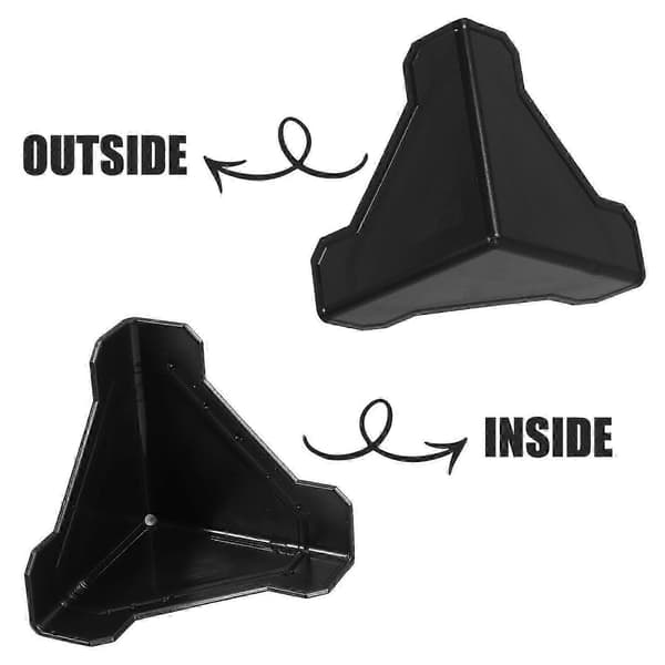 Hjørnebeskyttere af plast til kartonemballage til beskyttelse 200 stk. Black 6X6CM