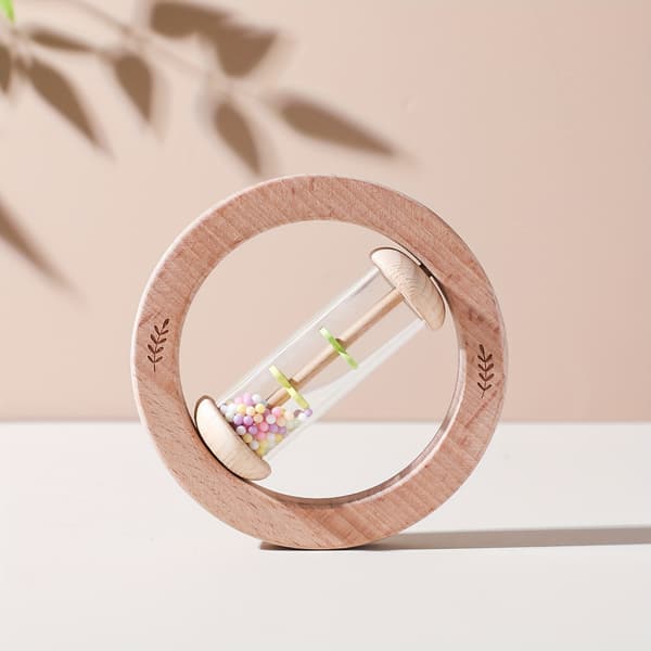 Träregnljudsskallra - Sensorisk skakleksak för bebisar Toy