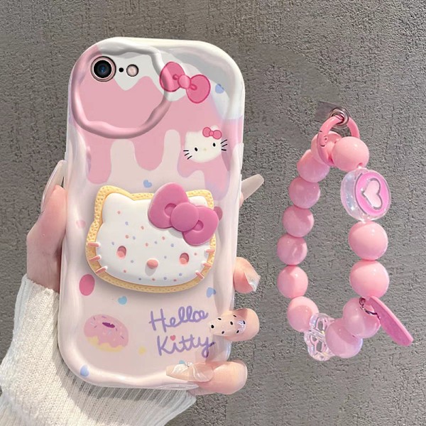 Yhteensopiva söpö kissakotelio iPhoneen, vaaleanpunainen Kawaii jalustalla ja koristeella, sarjakuvamainen läpinäkyvä pehmeä TPU-puhelinkotelo iPhone 13 Pro