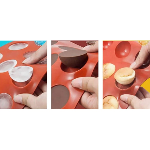 2-pack Hot Chocolate Bomb Form Semi Sphere Molds för bakning av runda runda molds