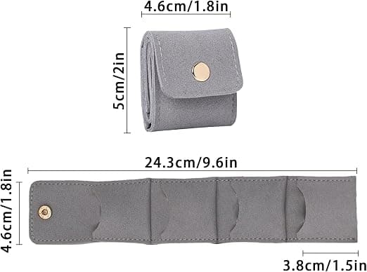 Mini resesmyckespåse, vikbar multifunktionell resesmyckesväska, med spänne, mjukt foder och vattentät. gery