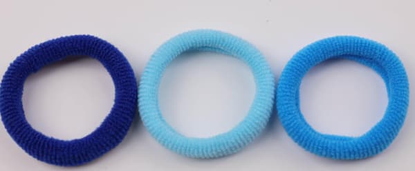100 st Mini Mjuka Hårband Sömlösa Hårband Barn Hårringar Stickade Tyghårband (Gradient Blå)(f2) Blue