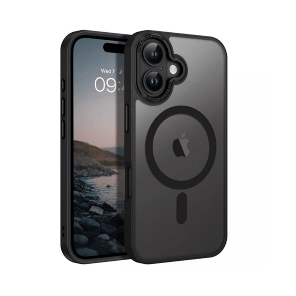 iPhone 17 Cover - Magsafe Frosted Cover - Sort Sort (F2) black
