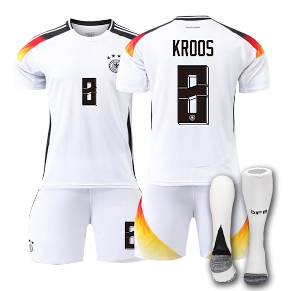 UEFA Saksan 2024-2025 Kausi Nr. 8 Jersey Set NO.8 Kroes NO.8 Kroes s(160-165cm)