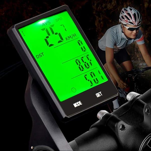 Trådløs cykelcomputer vandtæt landevejscykelcomputer med beslag og tilbehør