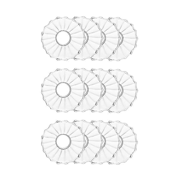 /EA/Glas Lysestager, 12 stk. Fluted Lysmanchetter Lysringe til Spidse Lys (f2)