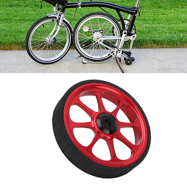 Foldbar cykel i aluminiumlegering, letvægtshjul 82 mm, udvidet leje, letvægtshjul til Brompton 3sixty foldbar cykel, rød