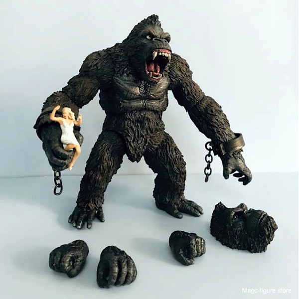 Film King Kong Actionfigur Kingkong Figurinsamling Model Legetøj Gave 18cm 7 tom